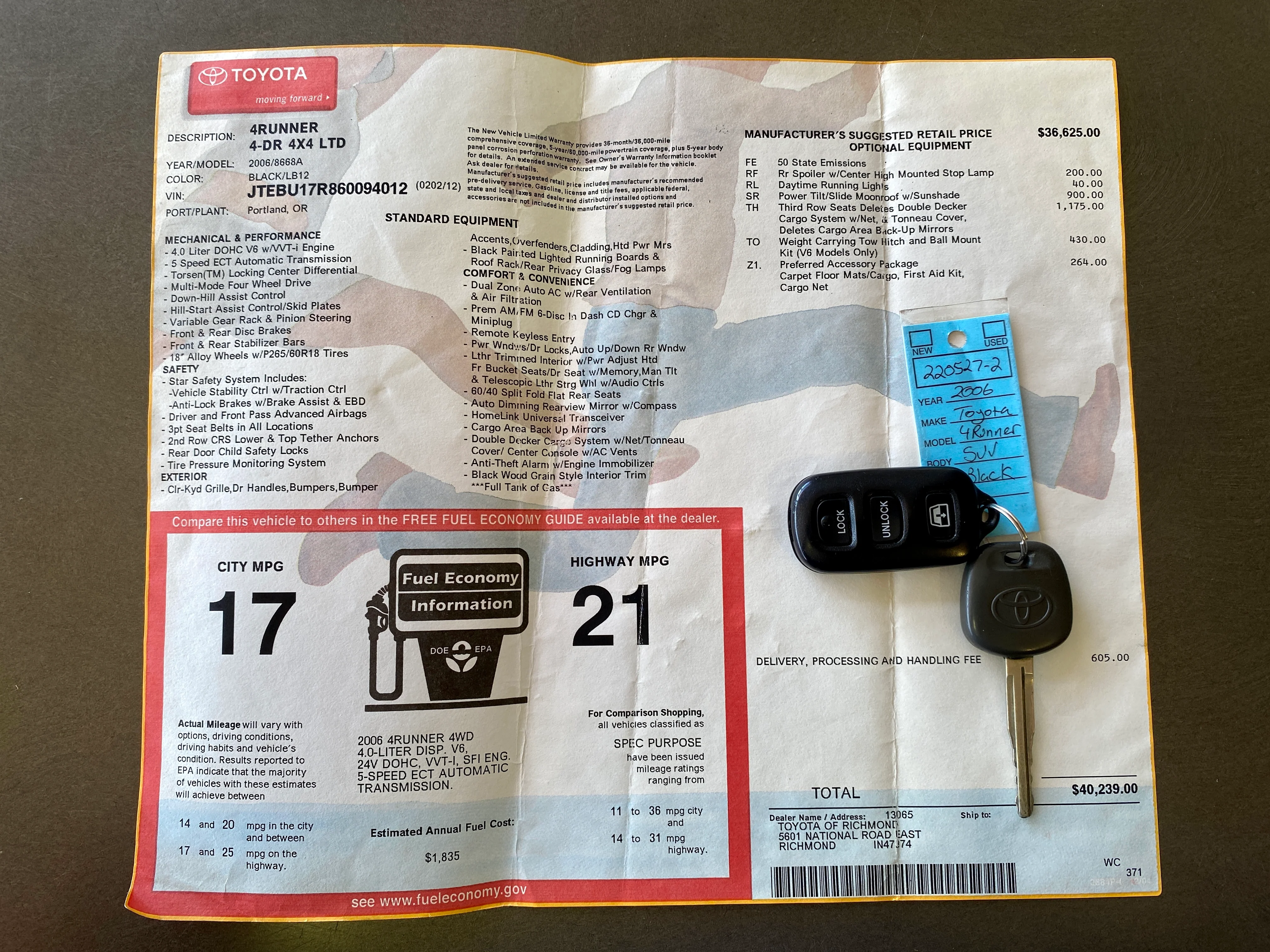 2006 Toyota 4Runner Limited 4WD V6 7 Passenger - Image 31